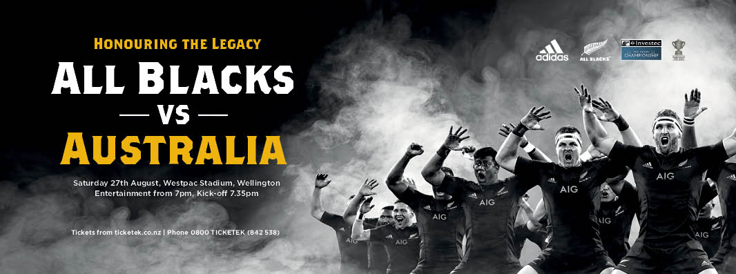 All Blacks vs Australia game day graphic